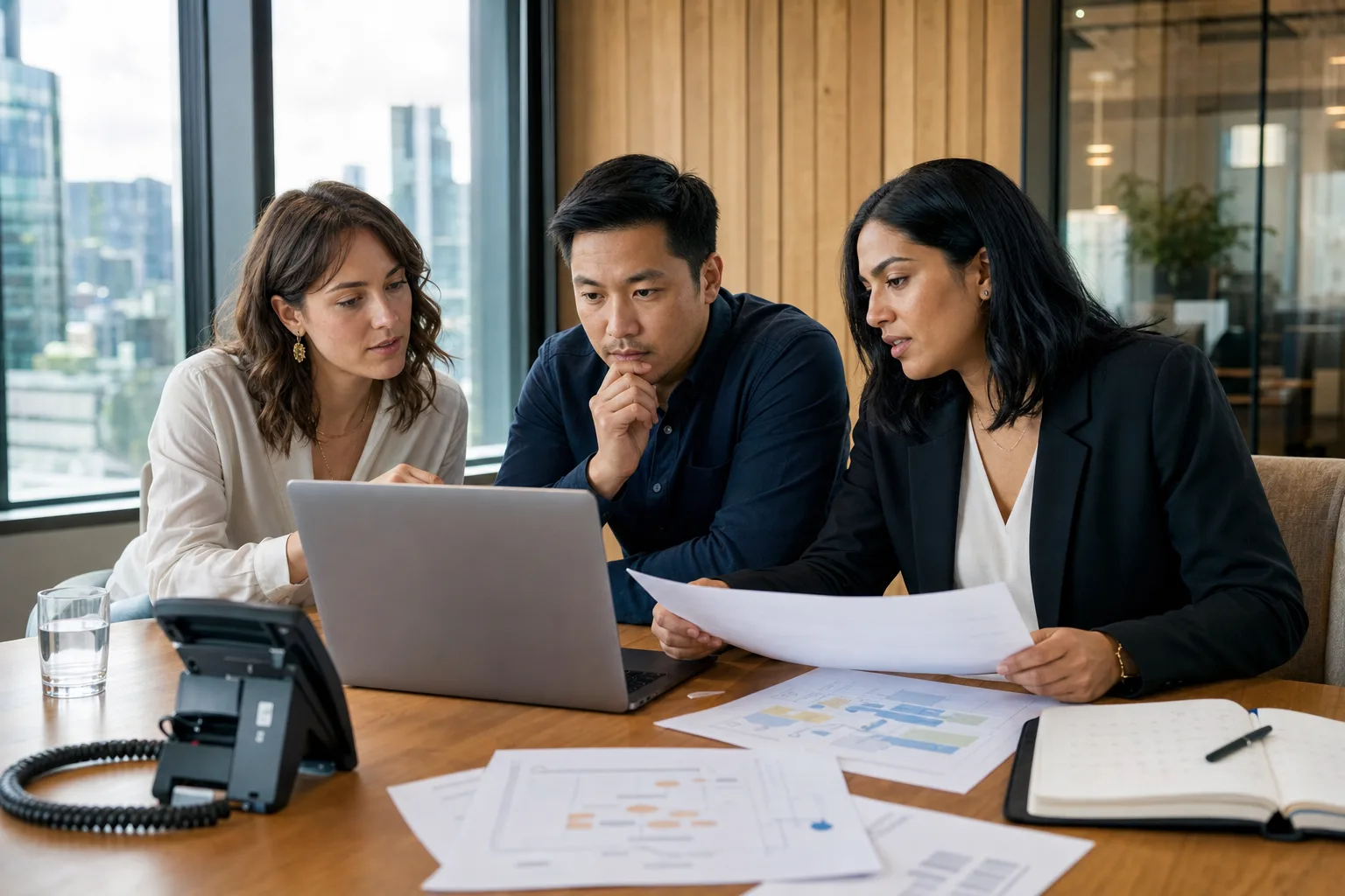 Australian business team comparing AI receptionist call handling and workflow options